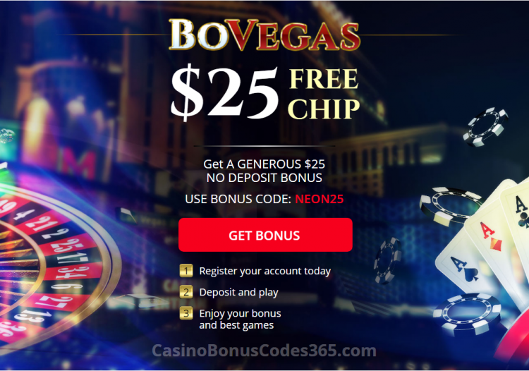 Bovegas Casino Casino Bonuses 2021  $25 Free Chip