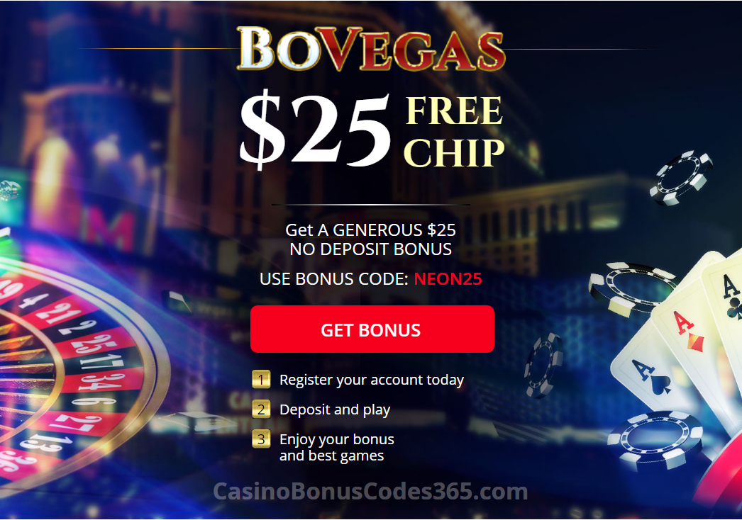 Bovegas Casino Casino Bonuses 2021  $25 Free Chip